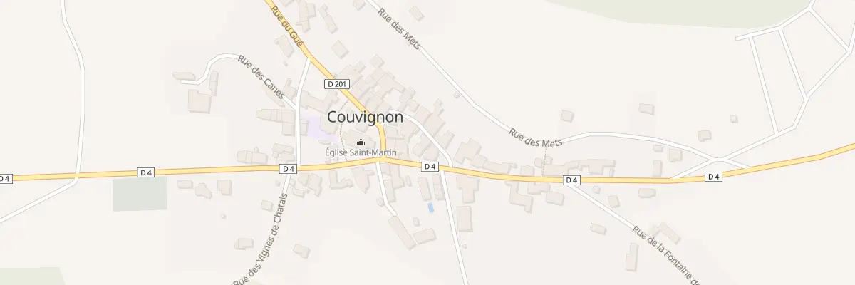 Plan du 6 Rue Haute à Couvignon