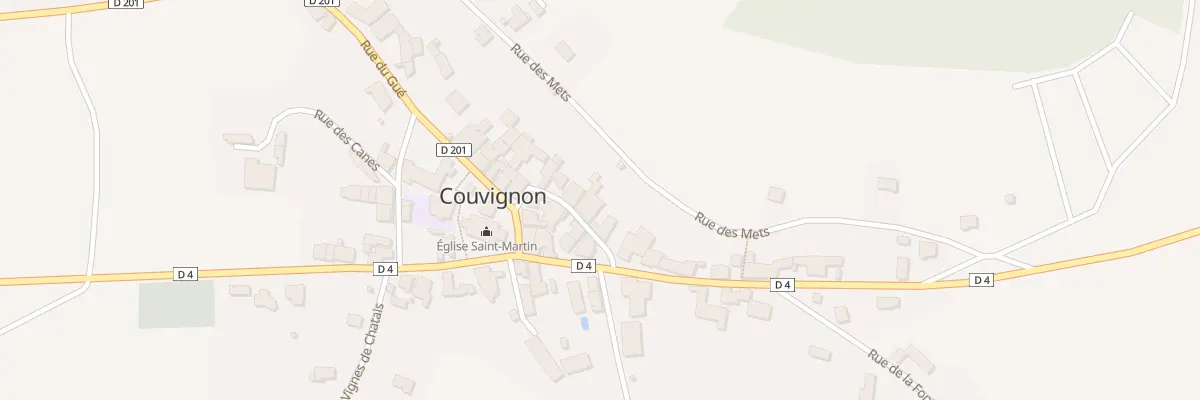 Plan du 11 Rue Haute à Couvignon