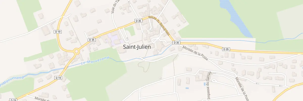 Plan du Bourg à Saint-Julien