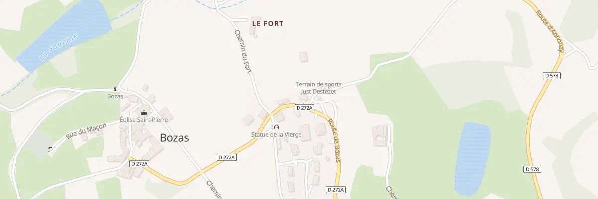 Plan du 345 Rte de Bozas à Bozas