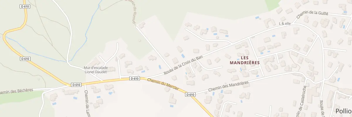 Plan du 800 Rte de la Croix du Ban à Pollionnay