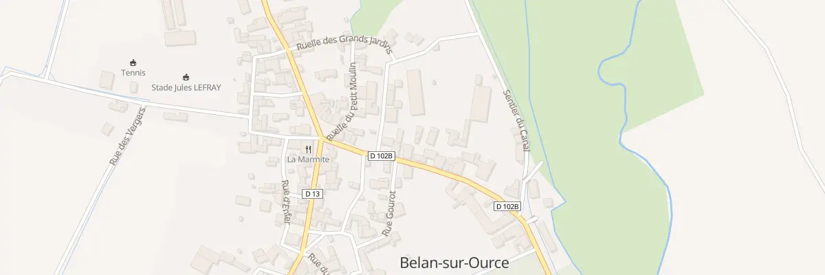 Plan du 11 Rue du Moulin à Belan-sur-Ource