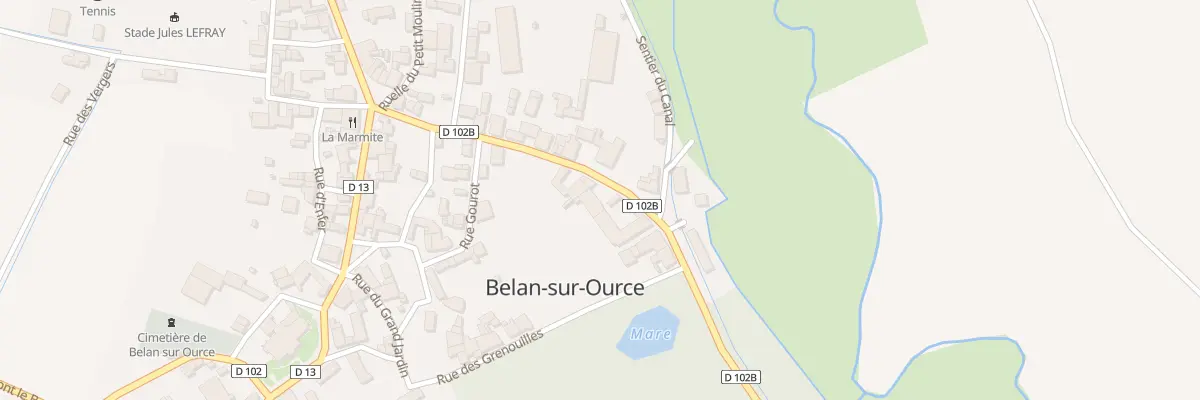 Plan du 10 Rue du Moulin à Belan-sur-Ource