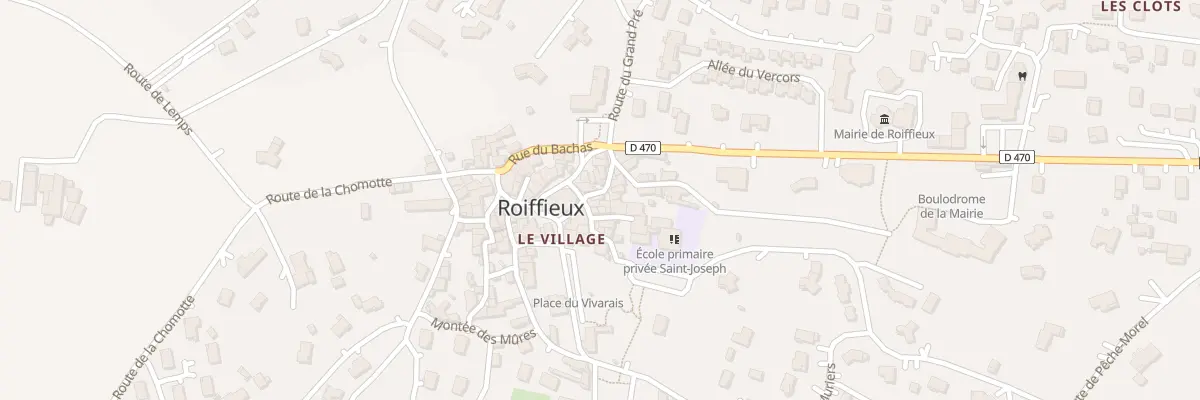 Plan du 33 Petite Rue du Clocher à Roiffieux