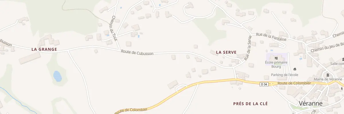 Plan du 181 Rte de Cubusson à Véranne