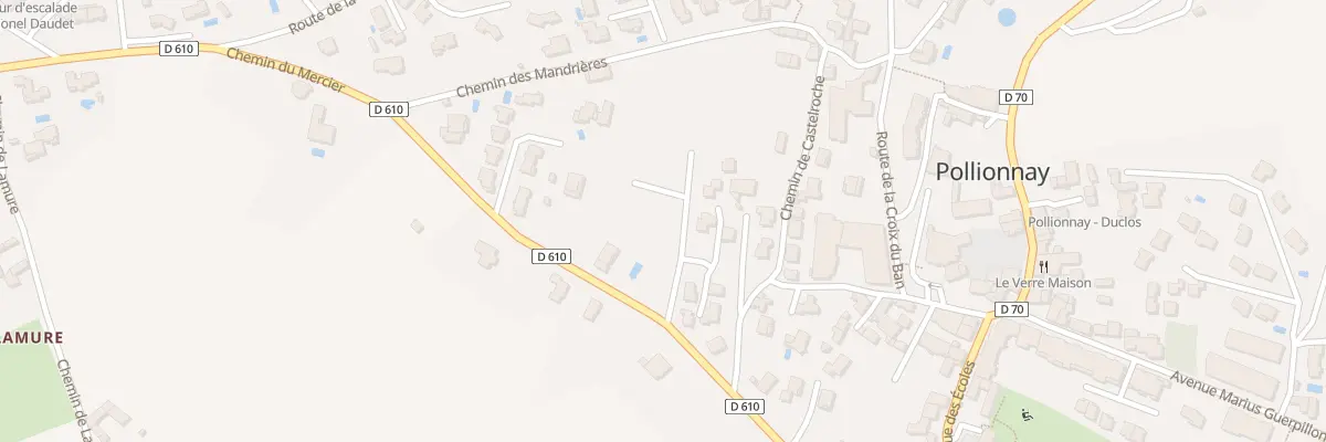 Plan de Che du Mercier à Pollionnay