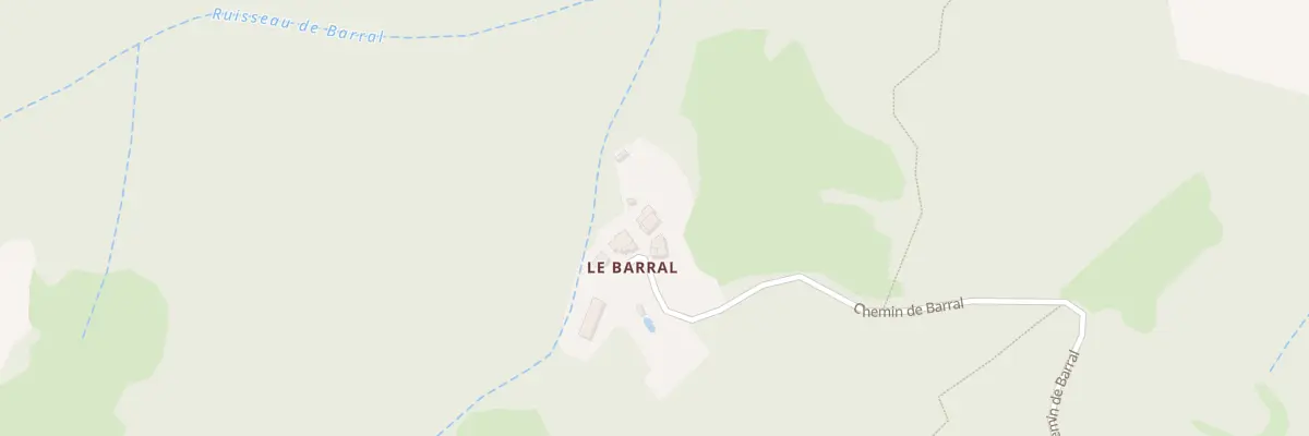 Plan du 1800 Che de Barral à Gilhoc-sur-Ormèze