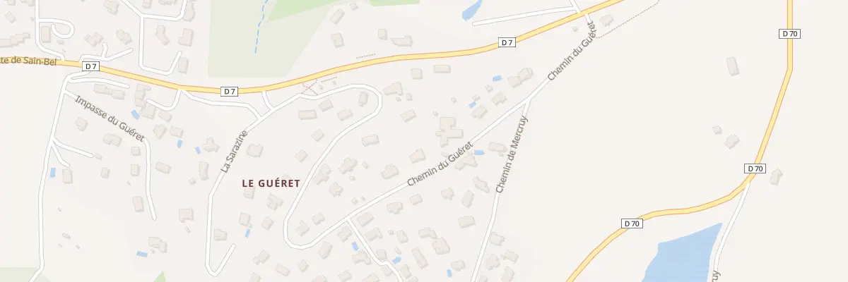 Plan du 43 Che du Guéret à Lentilly