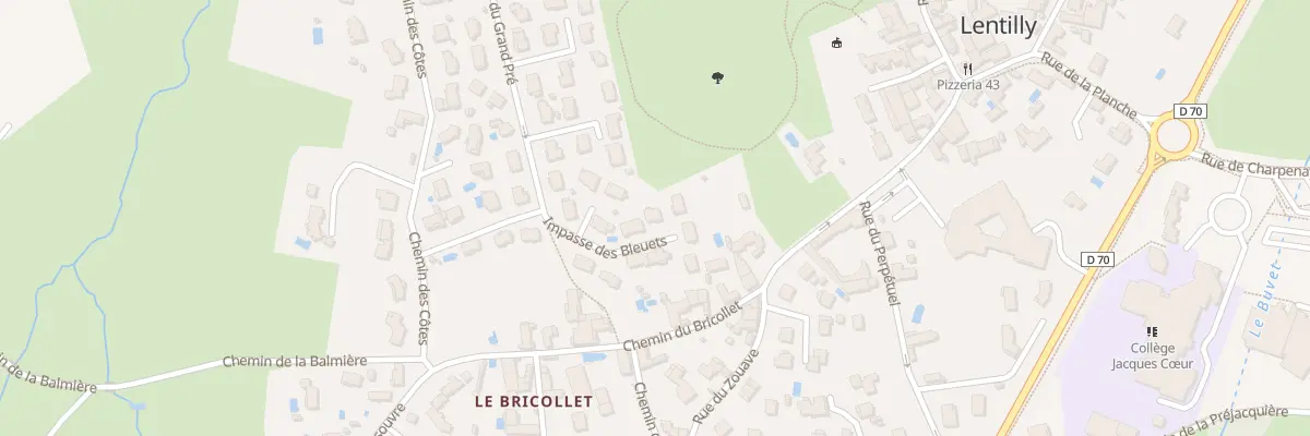 Plan du 13 Imp des Bleuets à Lentilly