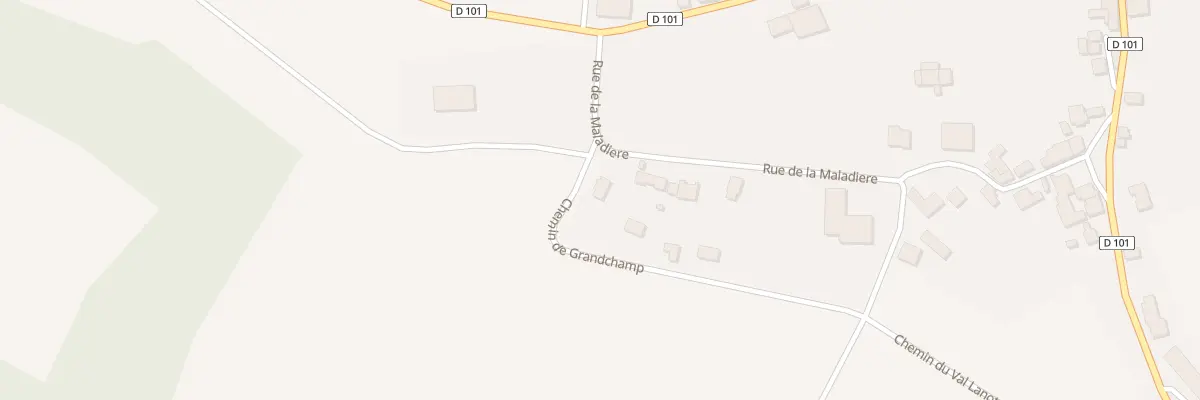 Plan du 2 Che de Grandchamp à Bergères