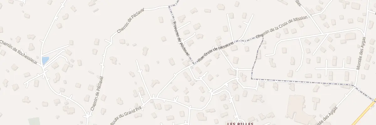 Plan du 89 Rue Rue de la Croix de Mission à Roiffieux
