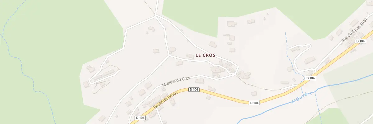 Plan du 134 Le Cros à Flaviac