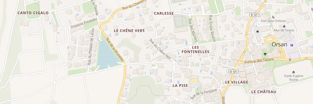 Plan du 1 Rue du Chêne Vert à Orsan