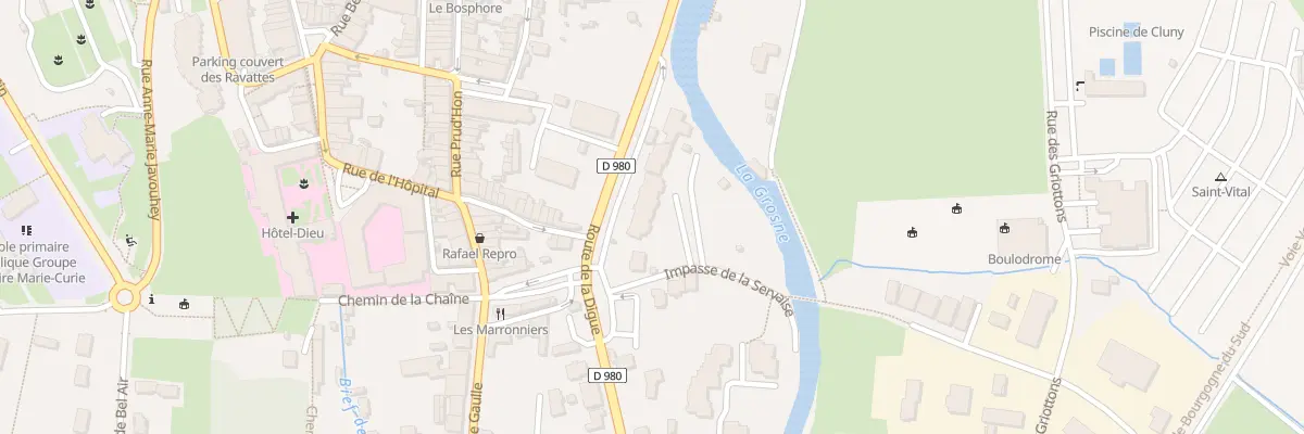 Plan du 26 Rte de la Digue à Cluny
