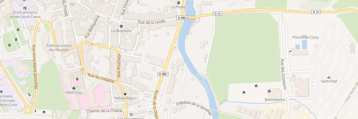 Plan du 30 Rte de la Digue à Cluny