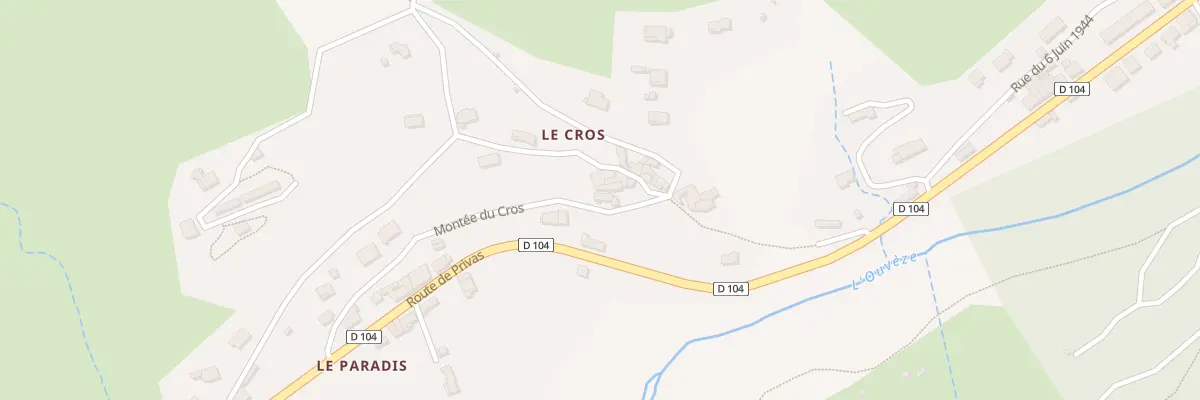 Plan du 235 Le Cros à Flaviac