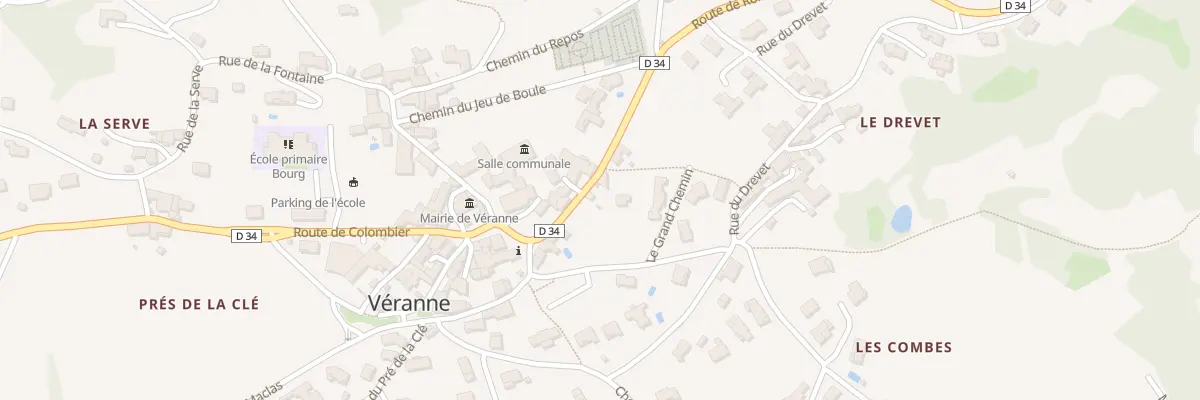 Plan du 6 Rte de Roisey à Véranne