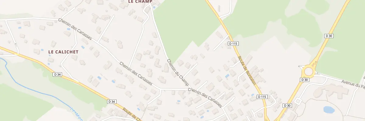 Plan du 8 Che du Champ à Mornant