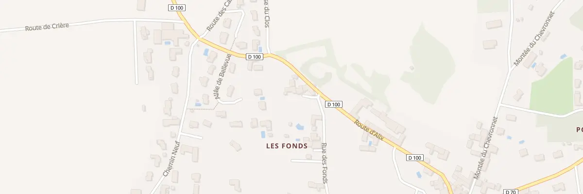 Plan du 30 Rue des Fonds à Charnay
