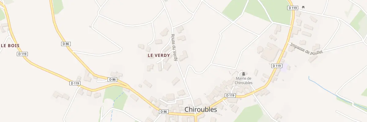 Plan du 160 Rte du Verdy à Chiroubles