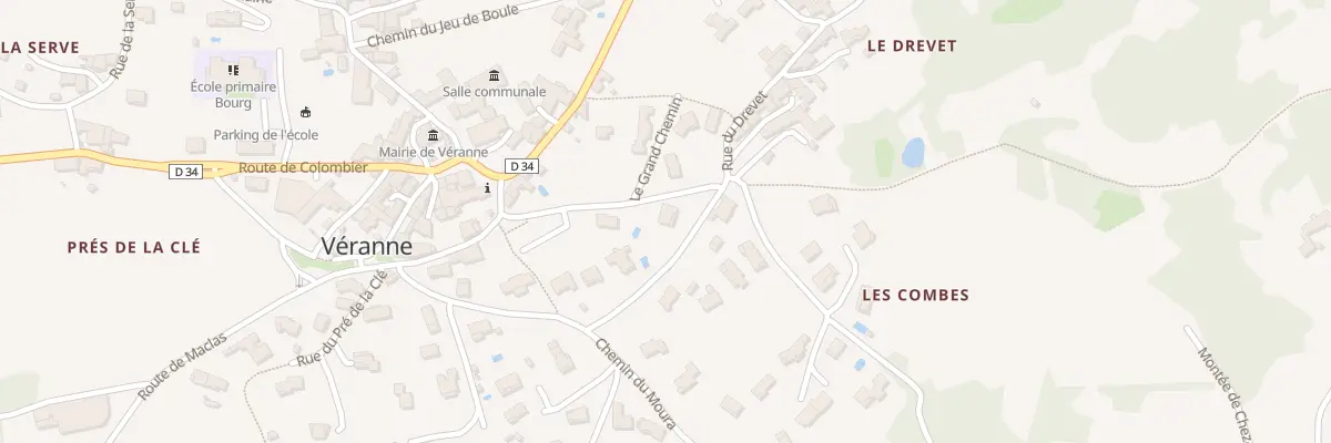 Plan du Drevet à Véranne