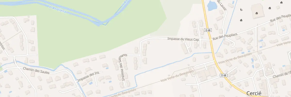 Plan du 260 Imp du Vieux Cep à Cercié
