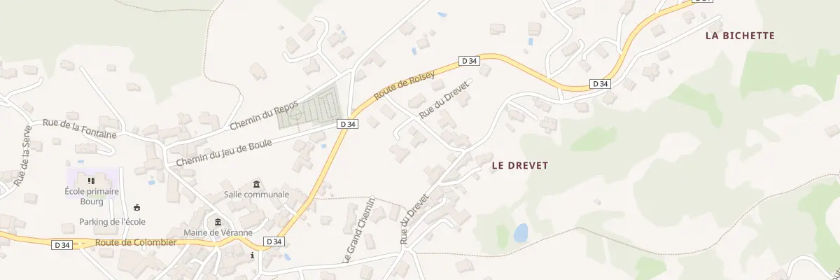 Plan du 29 Rue du Drevet à Véranne