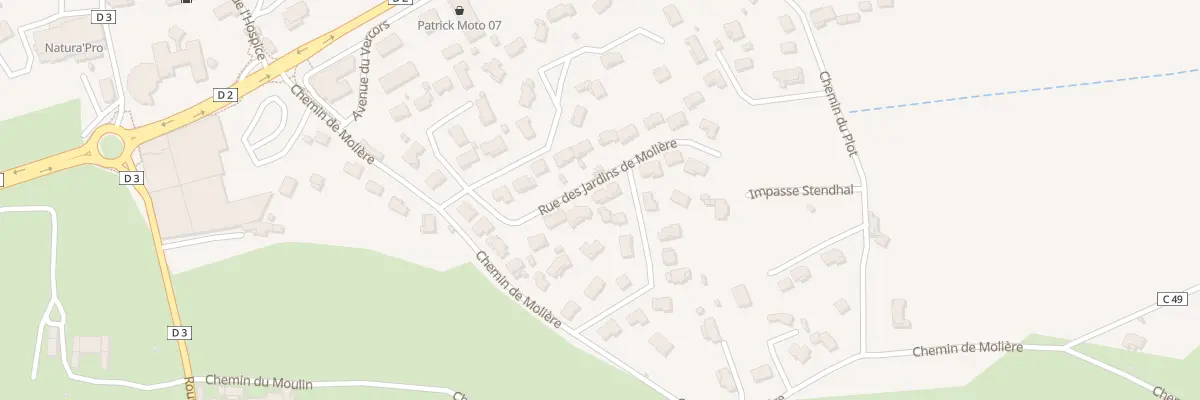 Plan du 120 Rue des Jardins de Molière à Chomérac