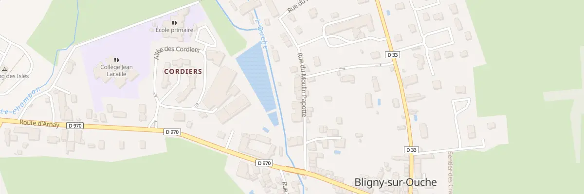 Plan du 9 Rue du Moulin Papotte à Bligny-sur-Ouche