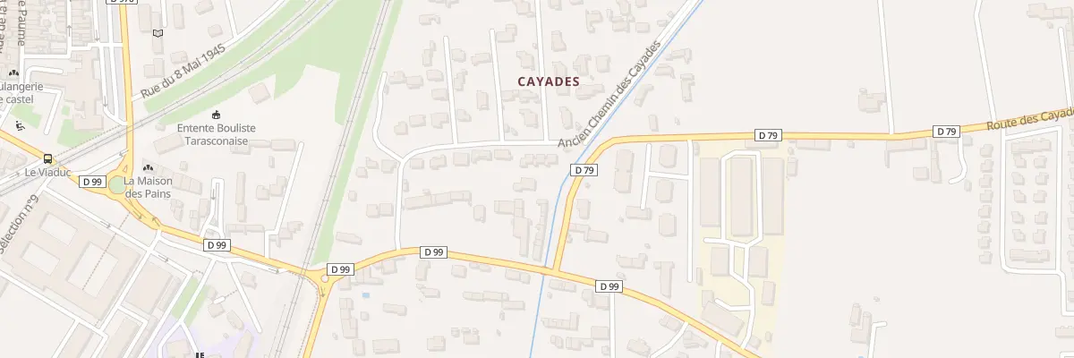 Plan du 2934F Art Anc Route des Cayades à Tarascon