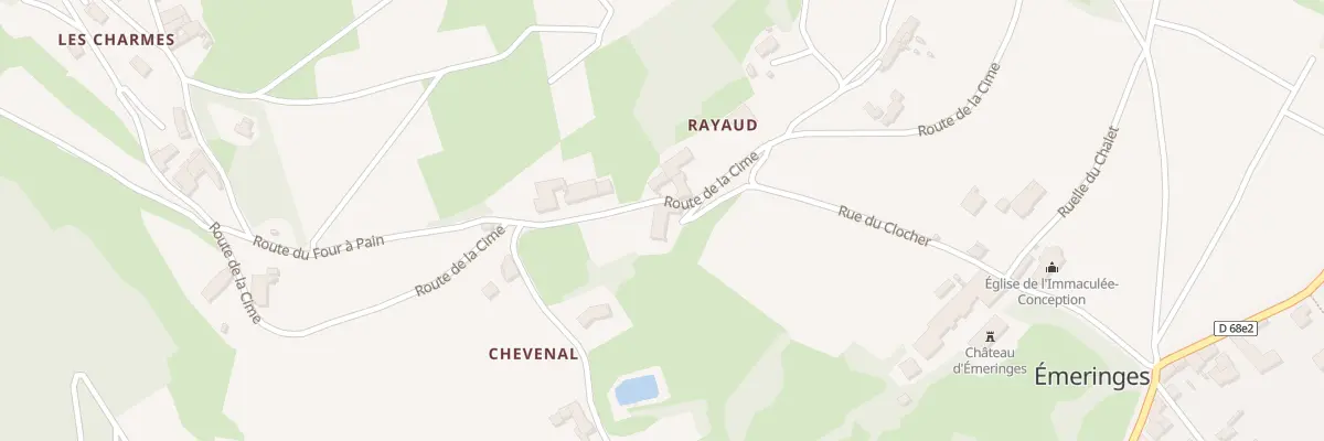 Plan du 877 Rte de la Cime à Émeringes