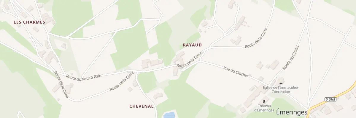 Plan du 5050 Rayaud à Émeringes