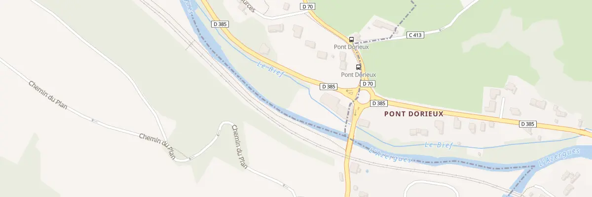 Plan de Au Pont Dorieux à Belmont-d’Azergues