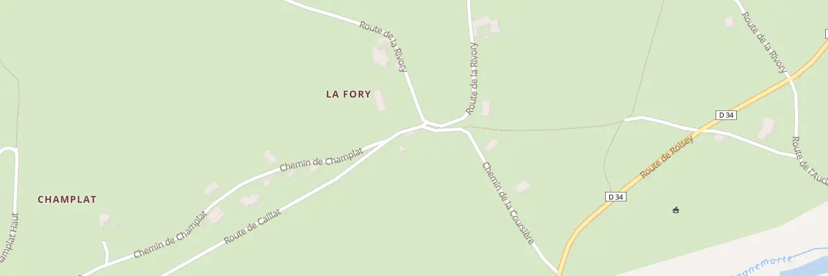 Plan du 1 Rte de Caillat à Roisey