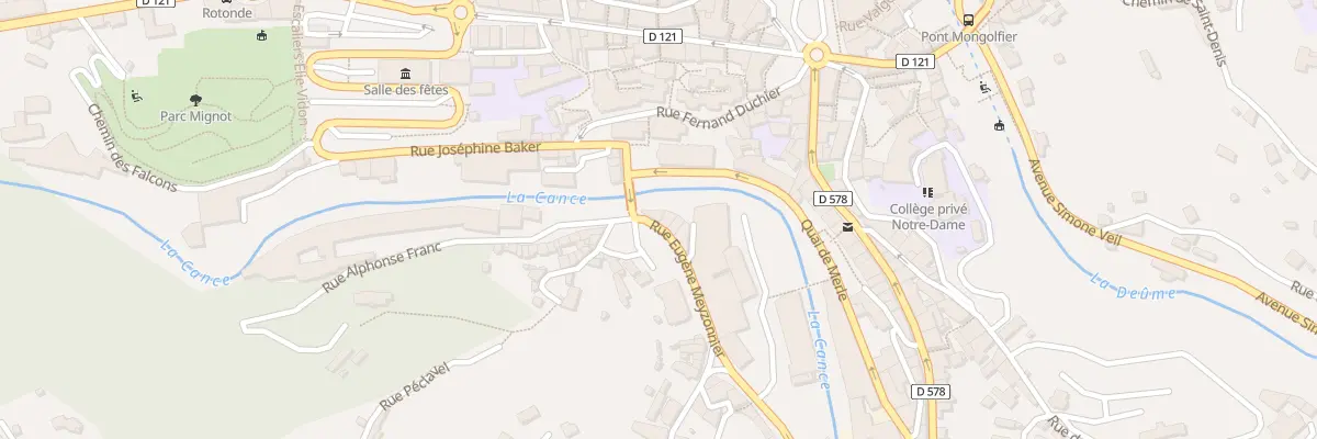 Plan du 1 Rue Eugene Meyzonnier à Annonay