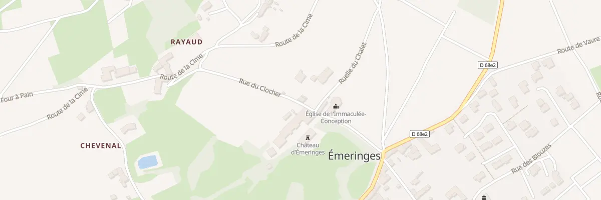 Plan du 156 Rue du Clocher à Émeringes