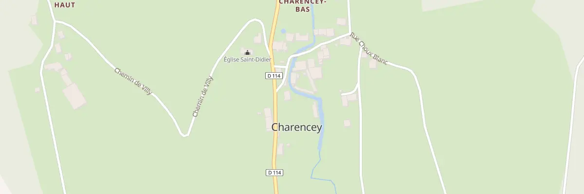 Plan du 1 Rte de Sombernon à Charencey
