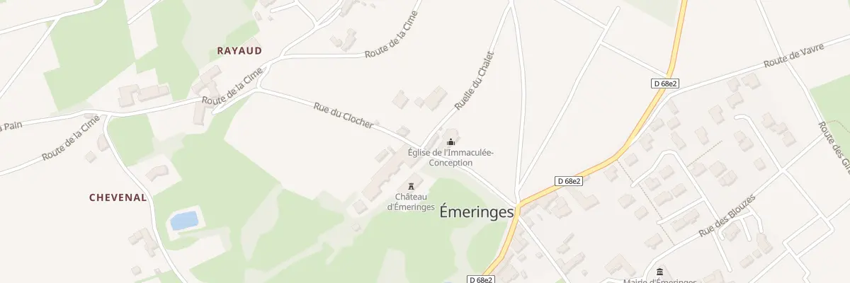 Plan du 5005 Le Bourg à Émeringes