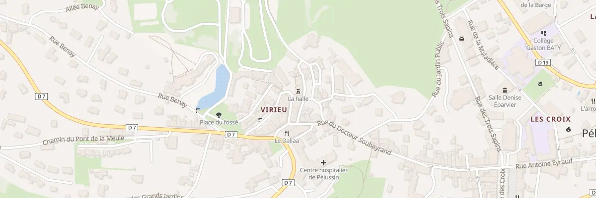Plan du 1 Pl de la Halle à Pélussin