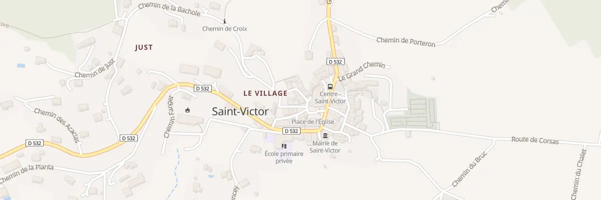 Plan du 7 Pl de l’Eglise à Saint-Victor