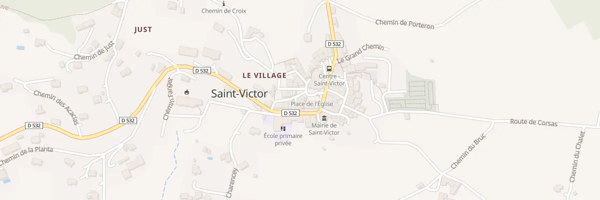 Plan du 5 Pl de l’Eglise à Saint-Victor