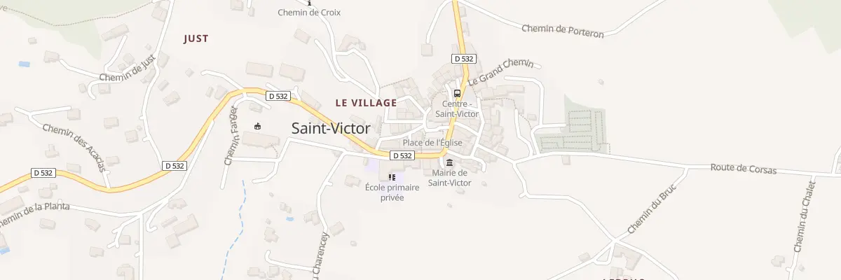 Plan du 3 Pl de l’Eglise à Saint-Victor