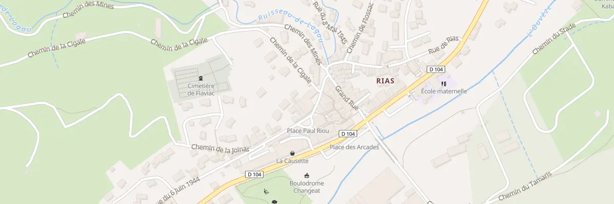 Plan du 74 Mte Jean Moulin à Flaviac