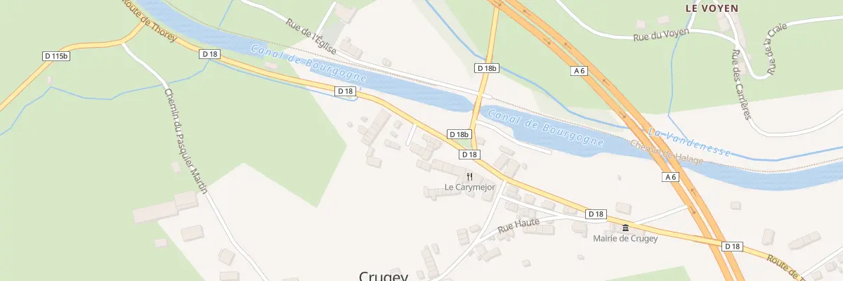 Plan du 33 Rte de Thorey à Crugey