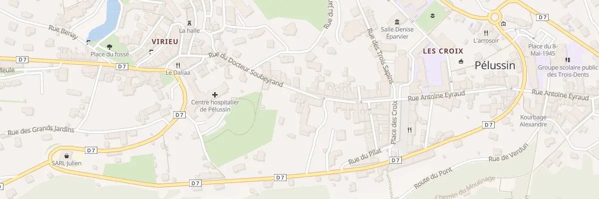 Plan du 23 Rue du Docteur Soubeyran à Pélussin