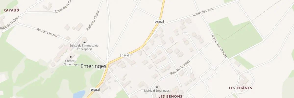 Plan du 5120 Les Blouzes à Émeringes