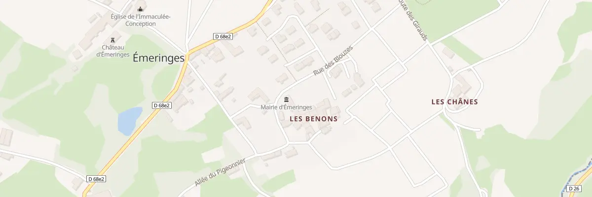 Plan du 5087 Aux Benons à Émeringes