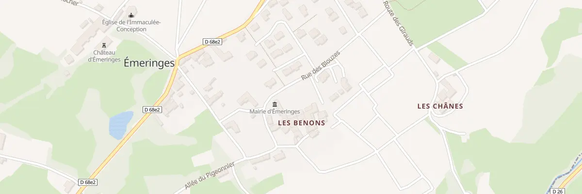 Plan du 5086 Aux Benons à Émeringes
