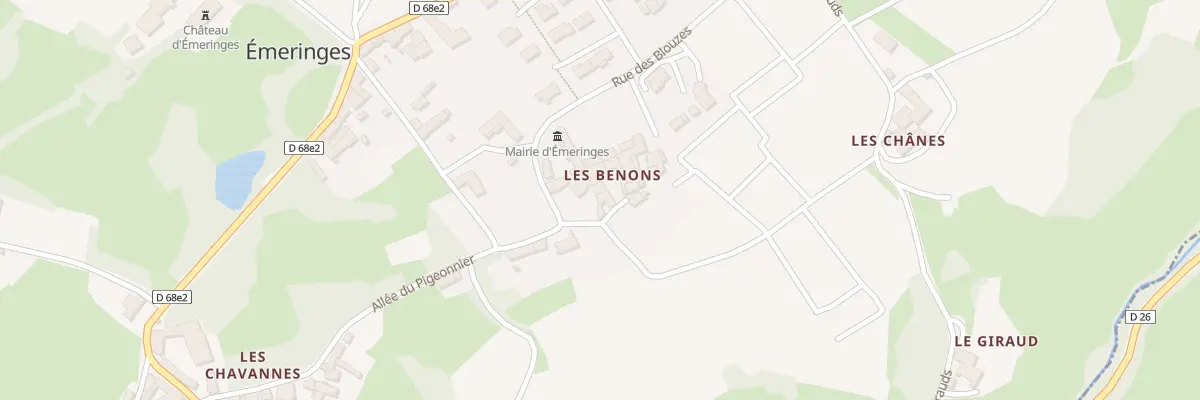 Plan du 5082 Aux Benons à Émeringes