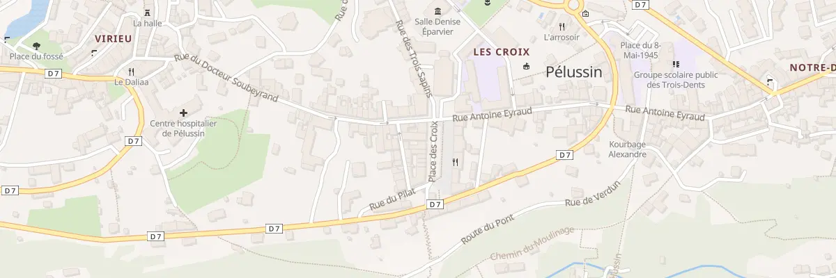 Plan du 14 Pl des Croix à Pélussin